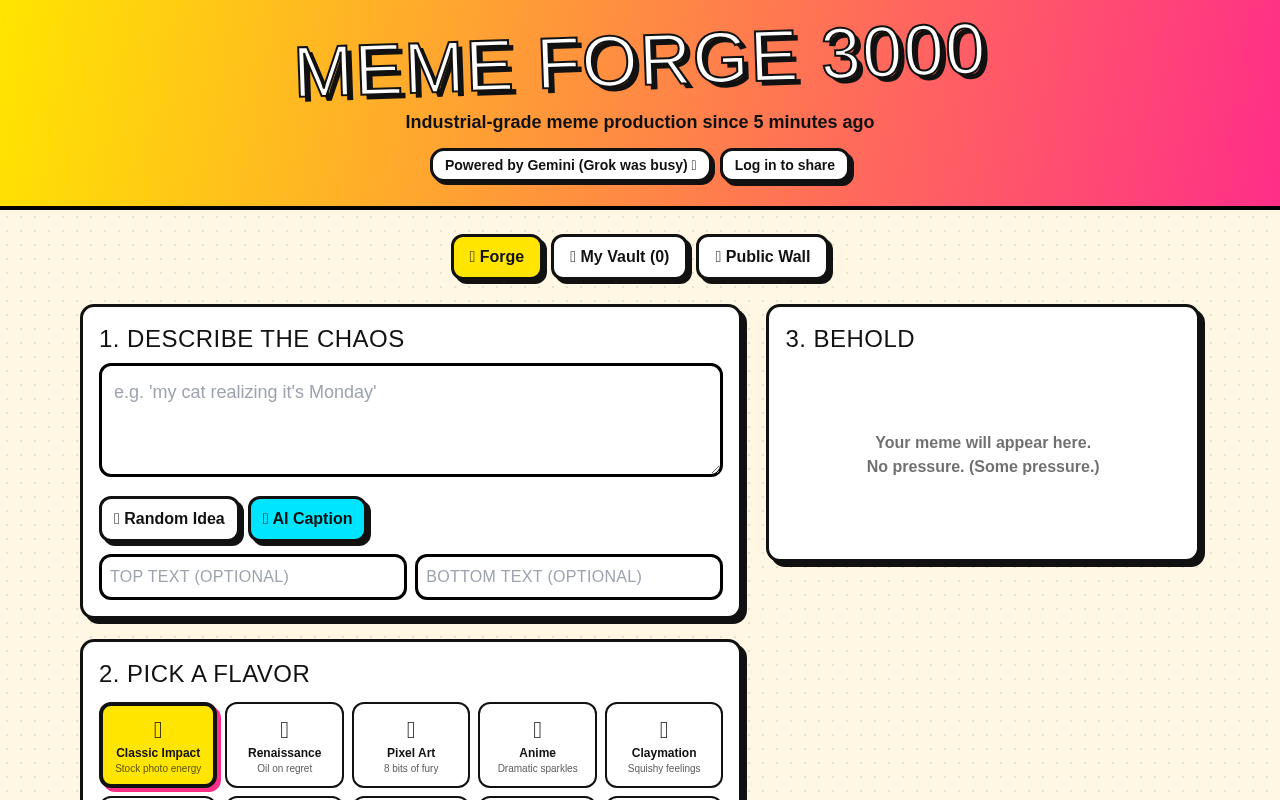 Meme Forge 3000 screenshot