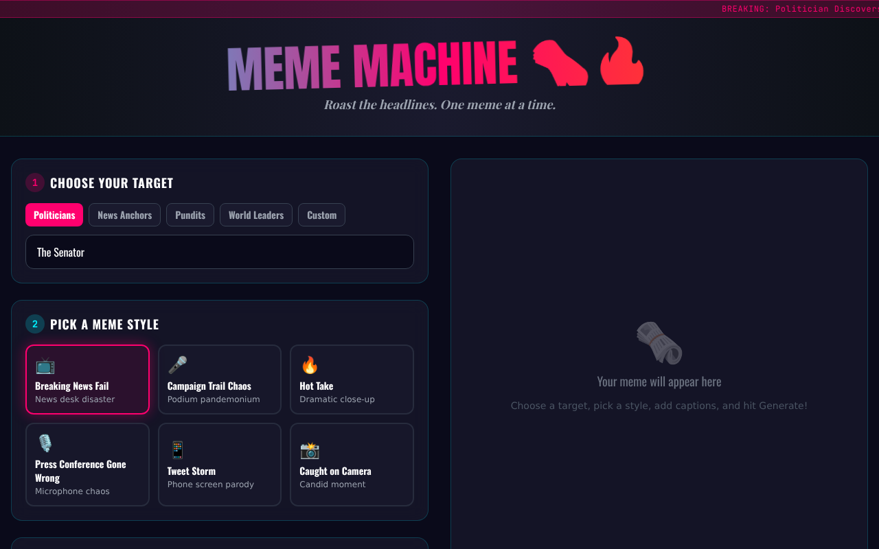 meme-machine app