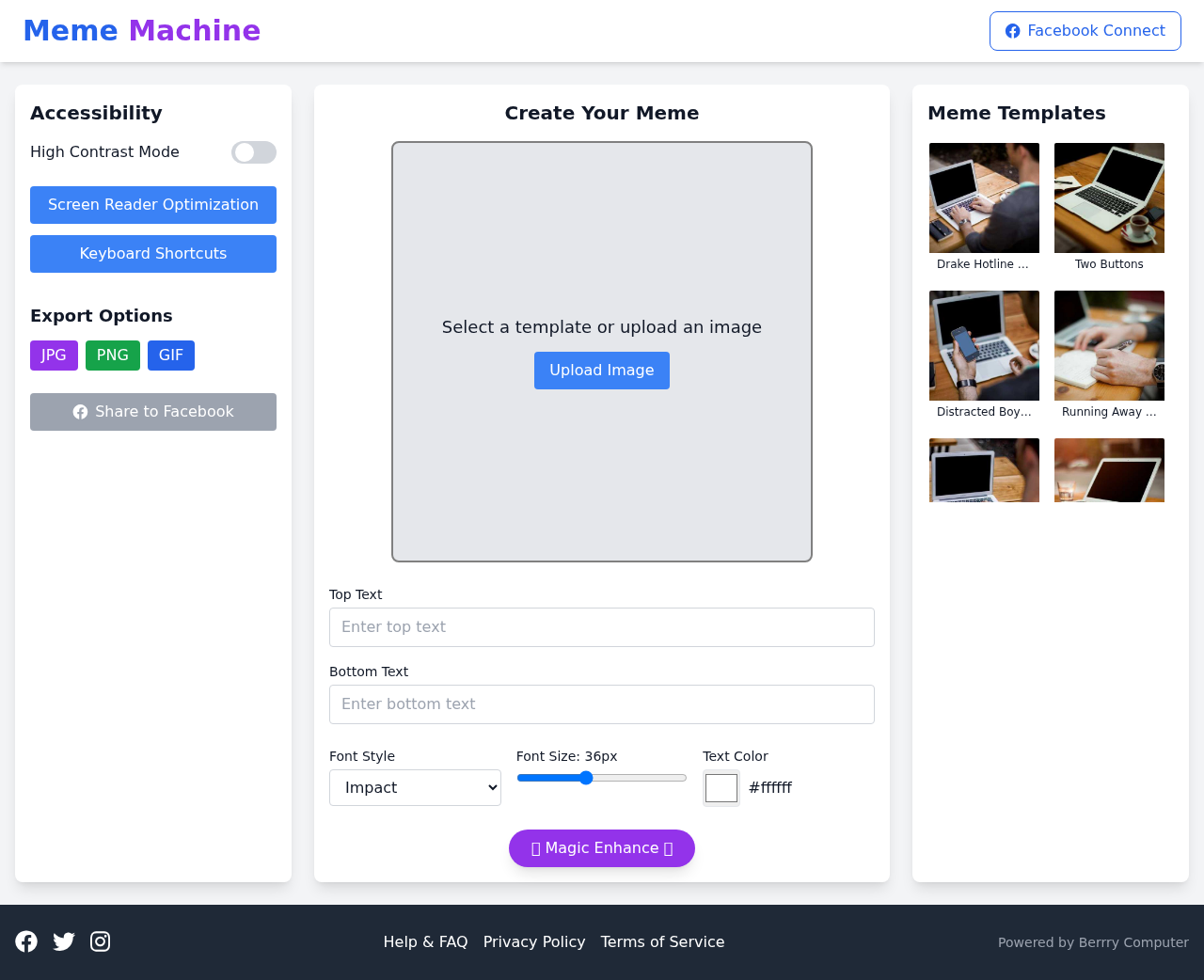 mememachine app
