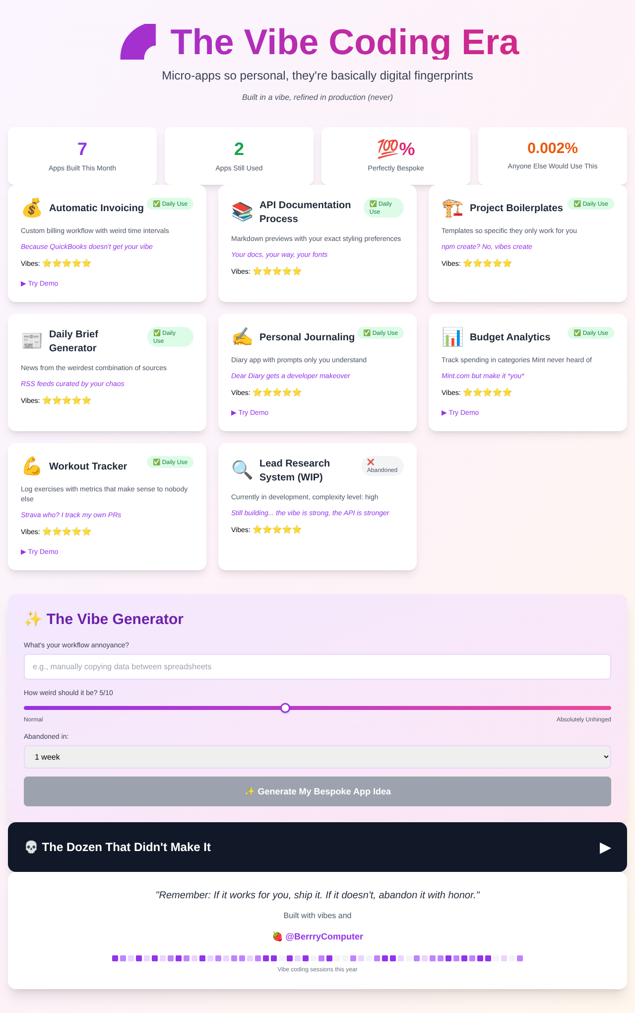 Vibe Coder screenshot