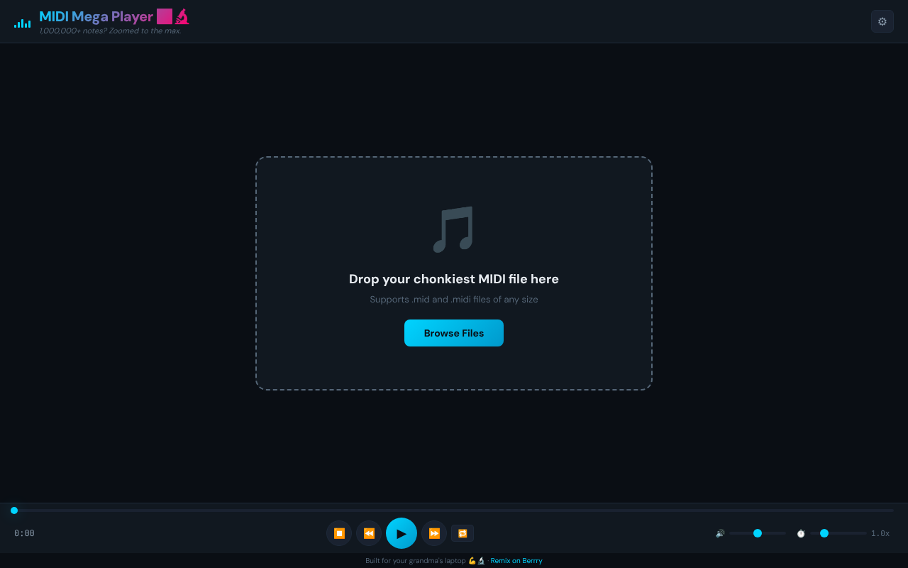MIDI Mega Player screenshot