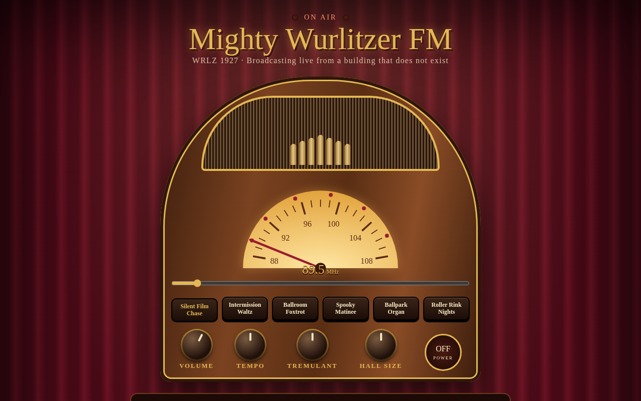 Mighty Wurlitzer FM screenshot