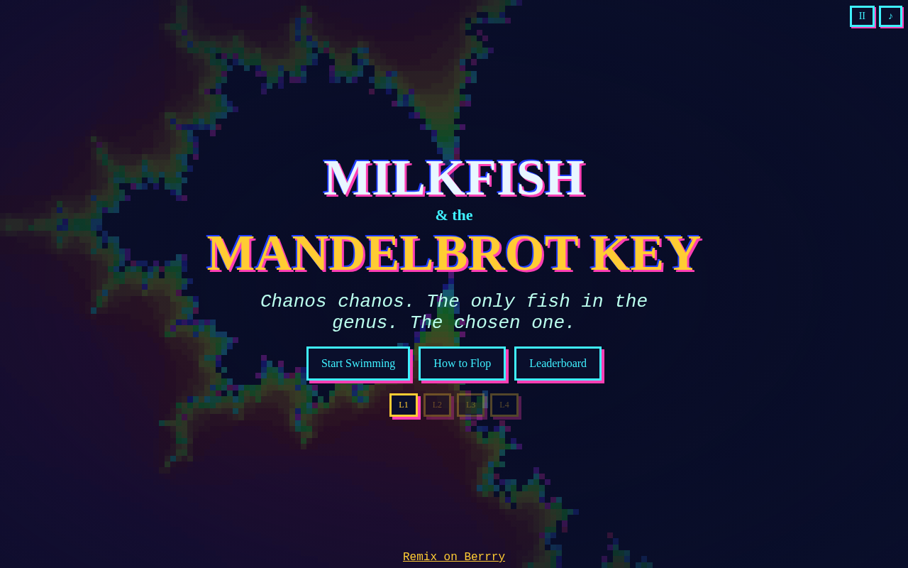 Milkfish & the Mandelbrot Key screenshot