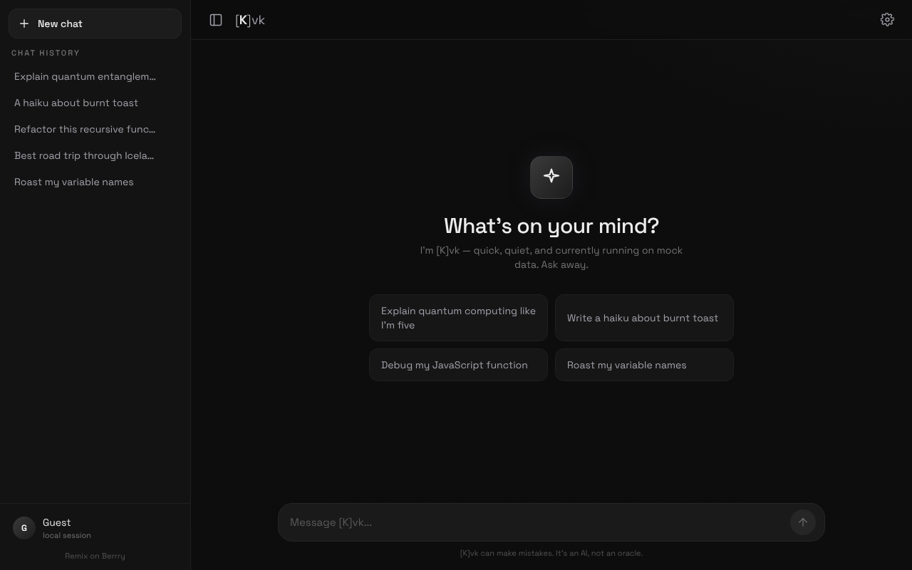 minimalist-conversational-chat app