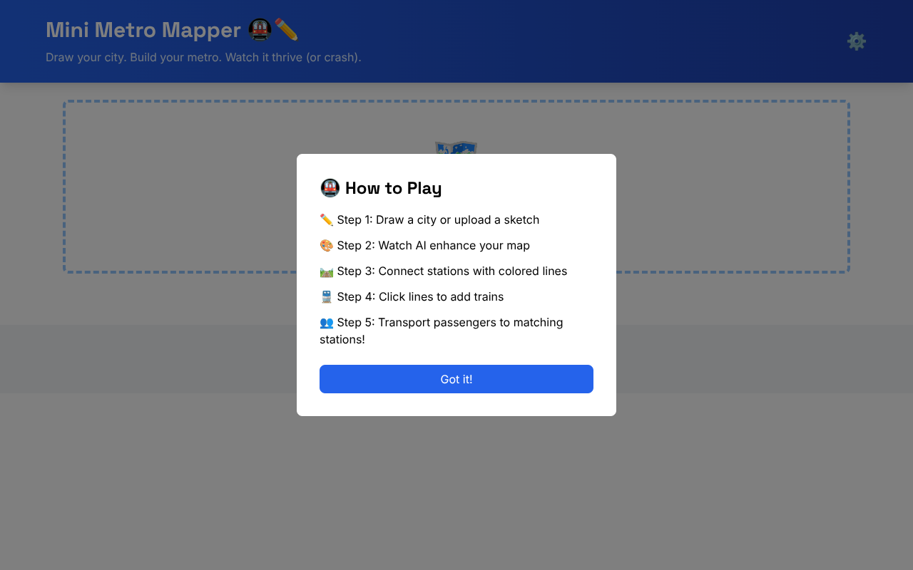minimetromapper app