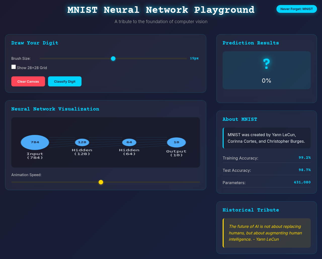 mnistplayground app