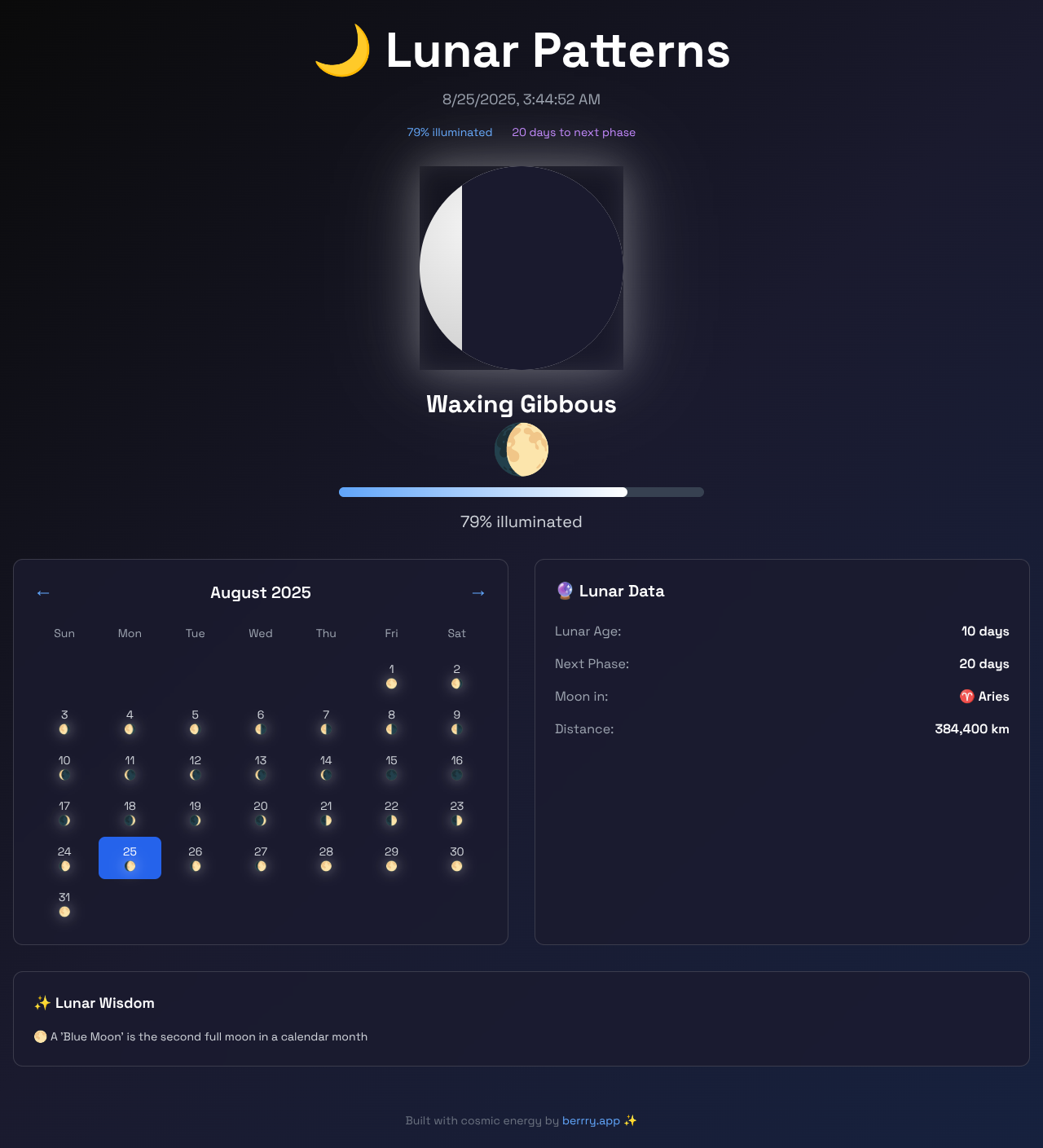 moonpatterns app