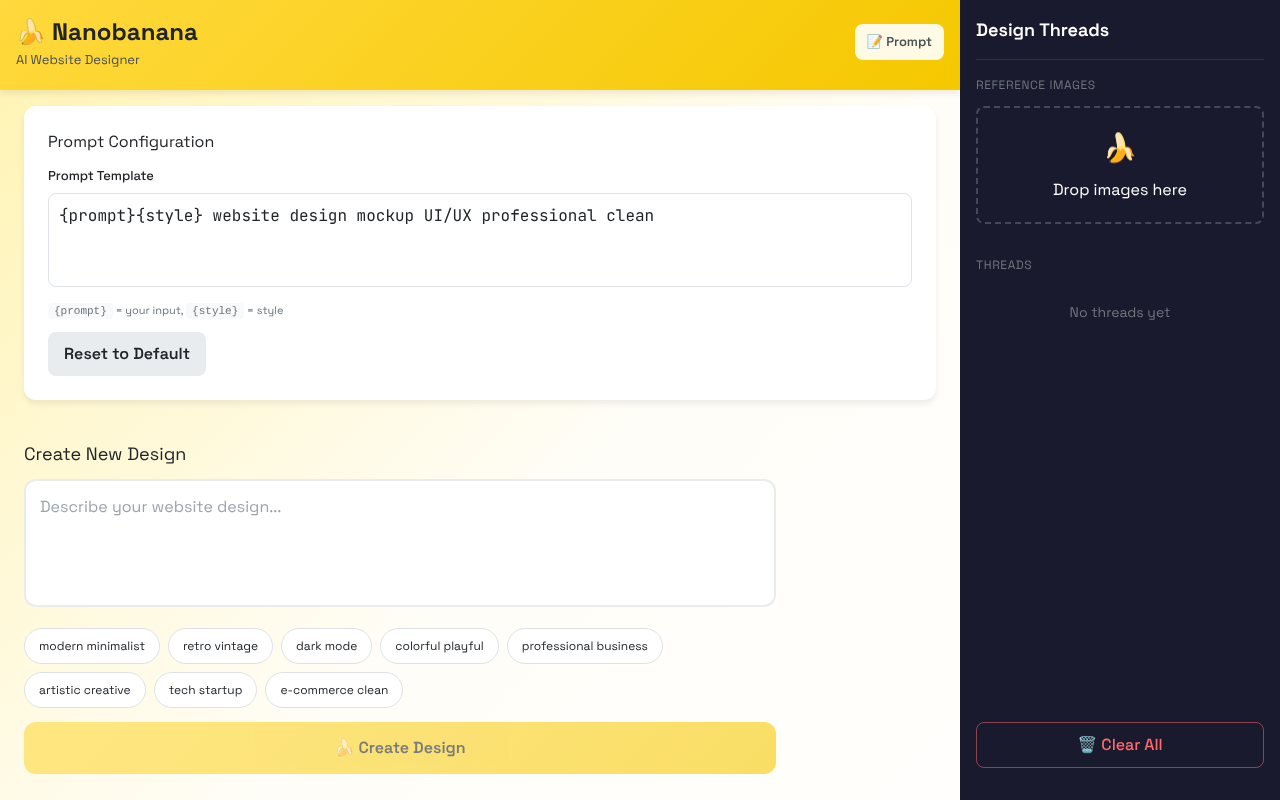 Nanobanana Designer screenshot