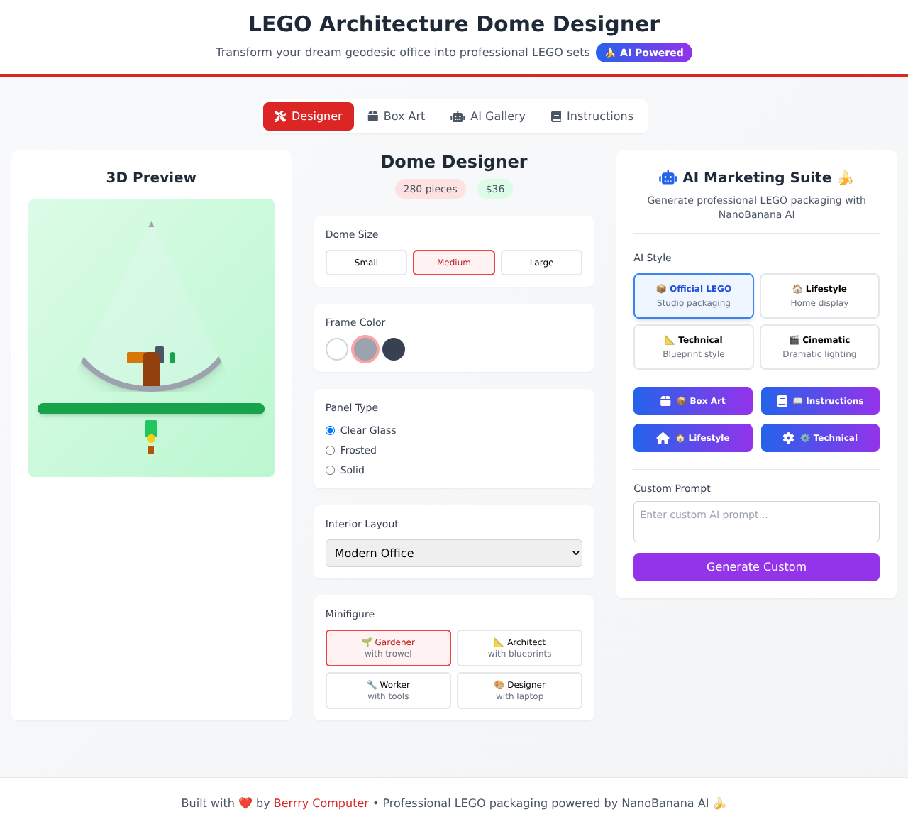LEGO Dome Designer screenshot