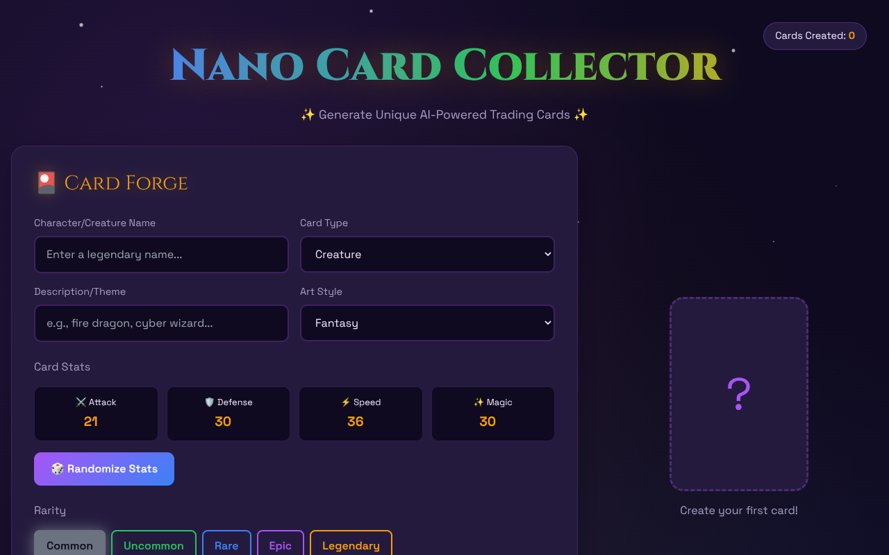 nanocards app