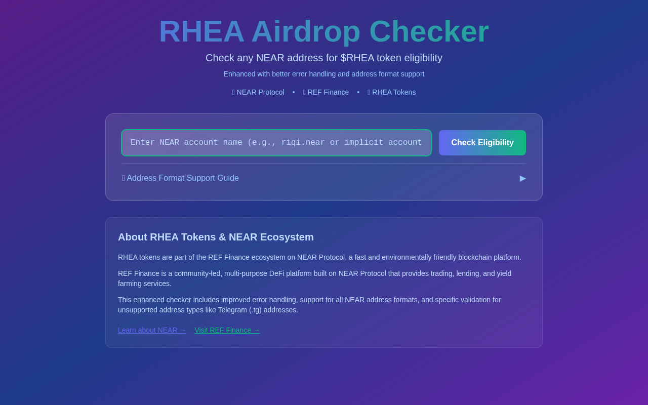 near-rhea-fix app