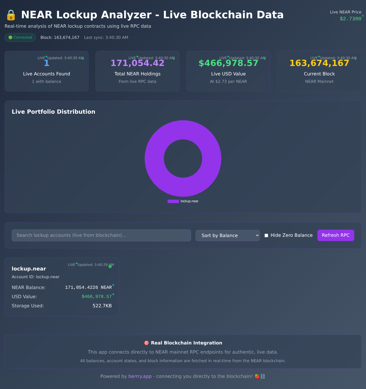 NEAR Lockup Live screenshot