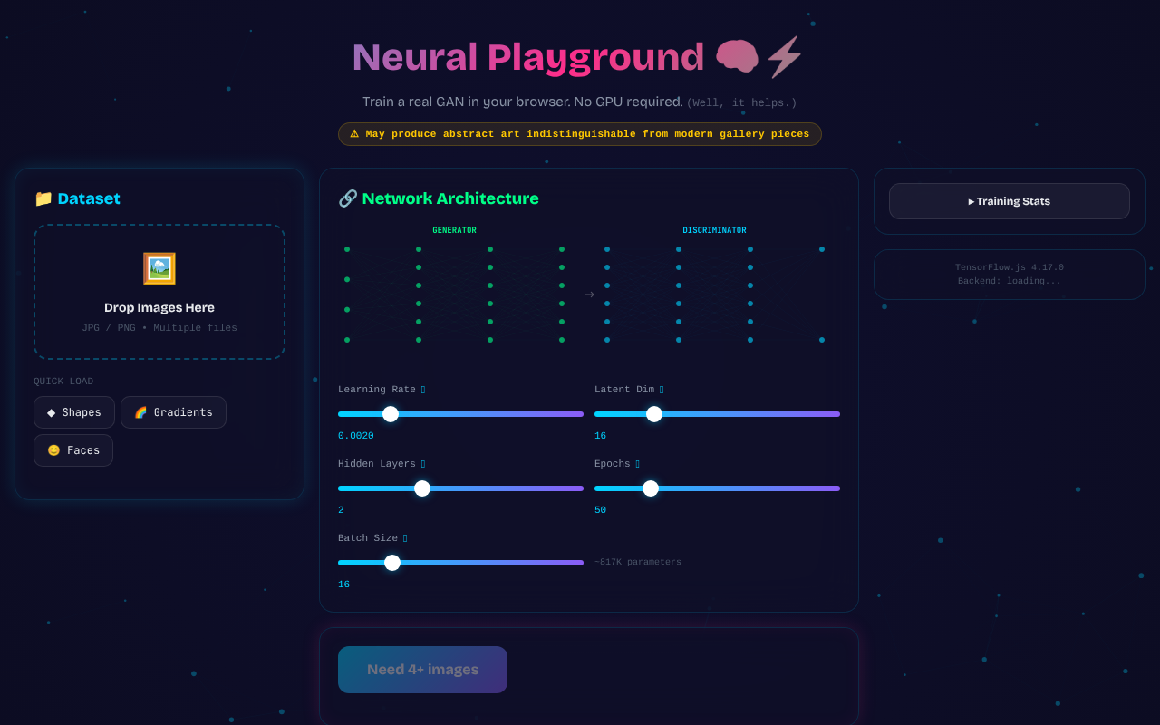 neuralplayground app