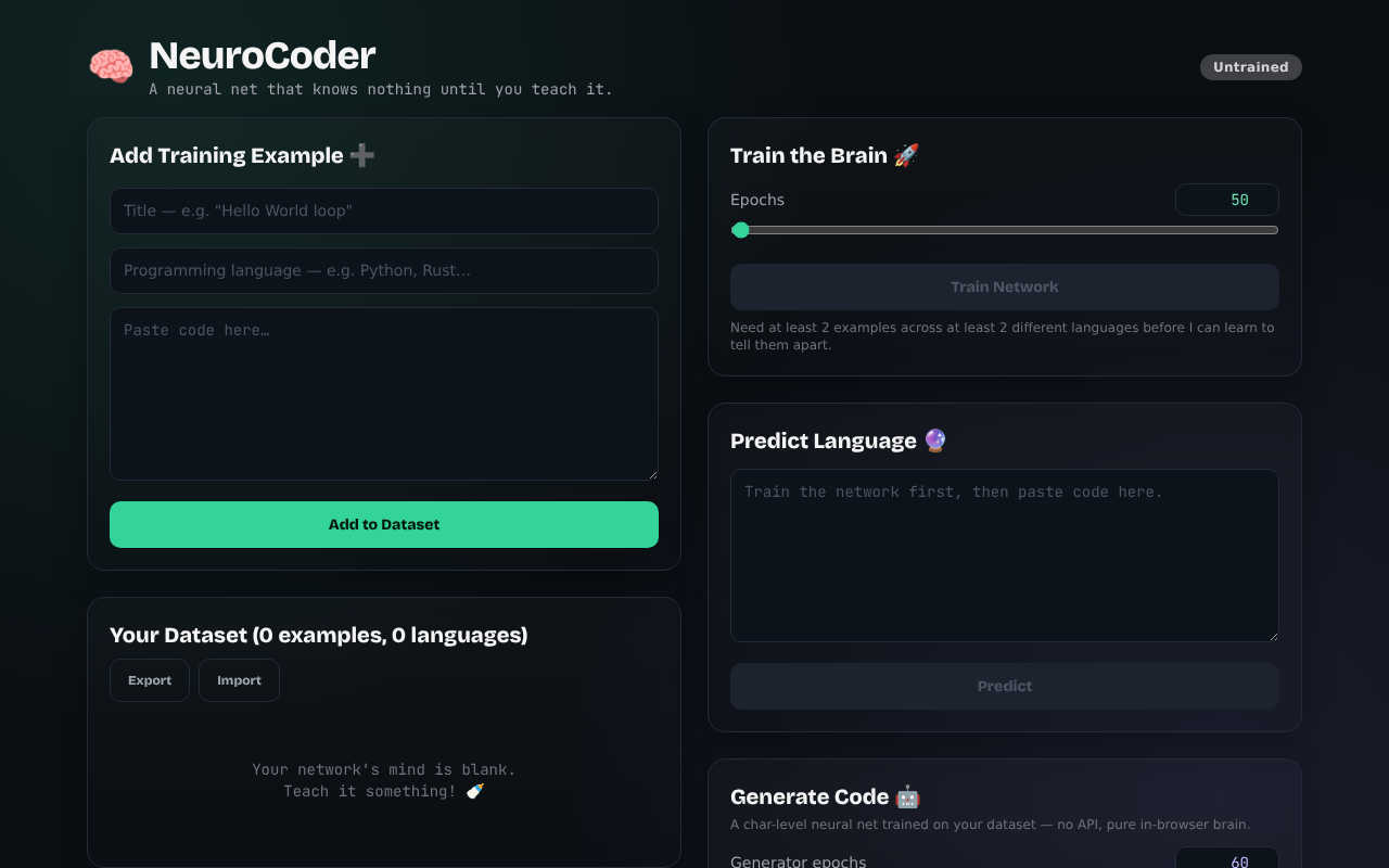 neurocoder-learn-as-you-go-code app