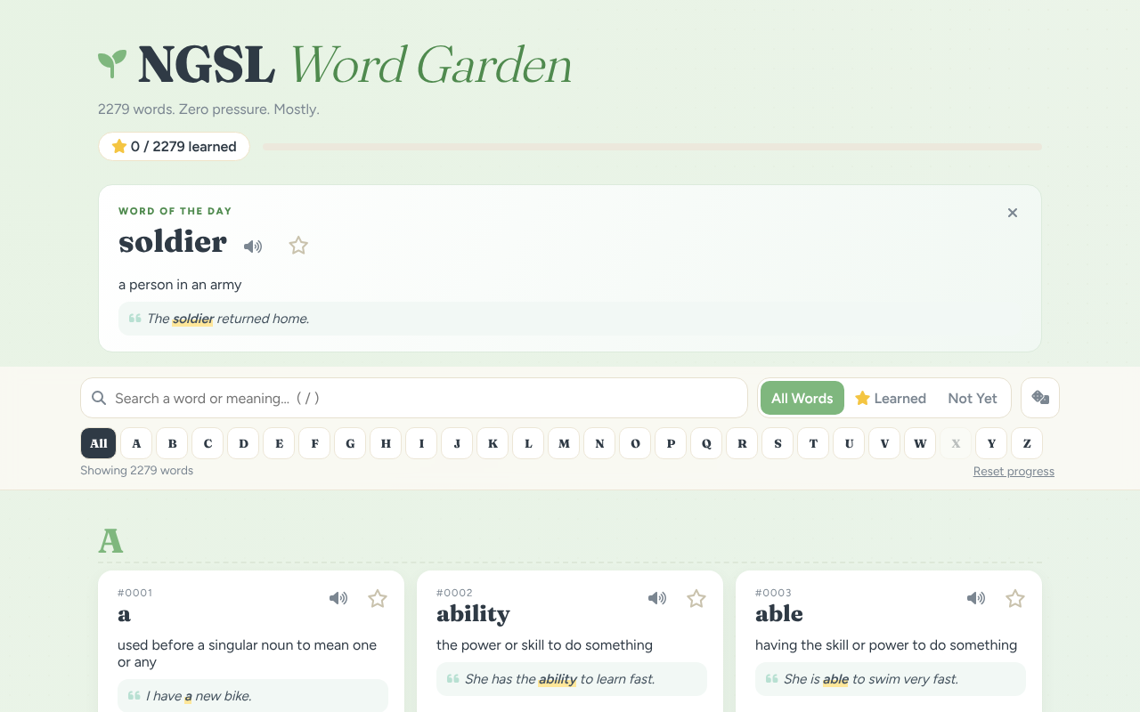 ngsl-word-garden app