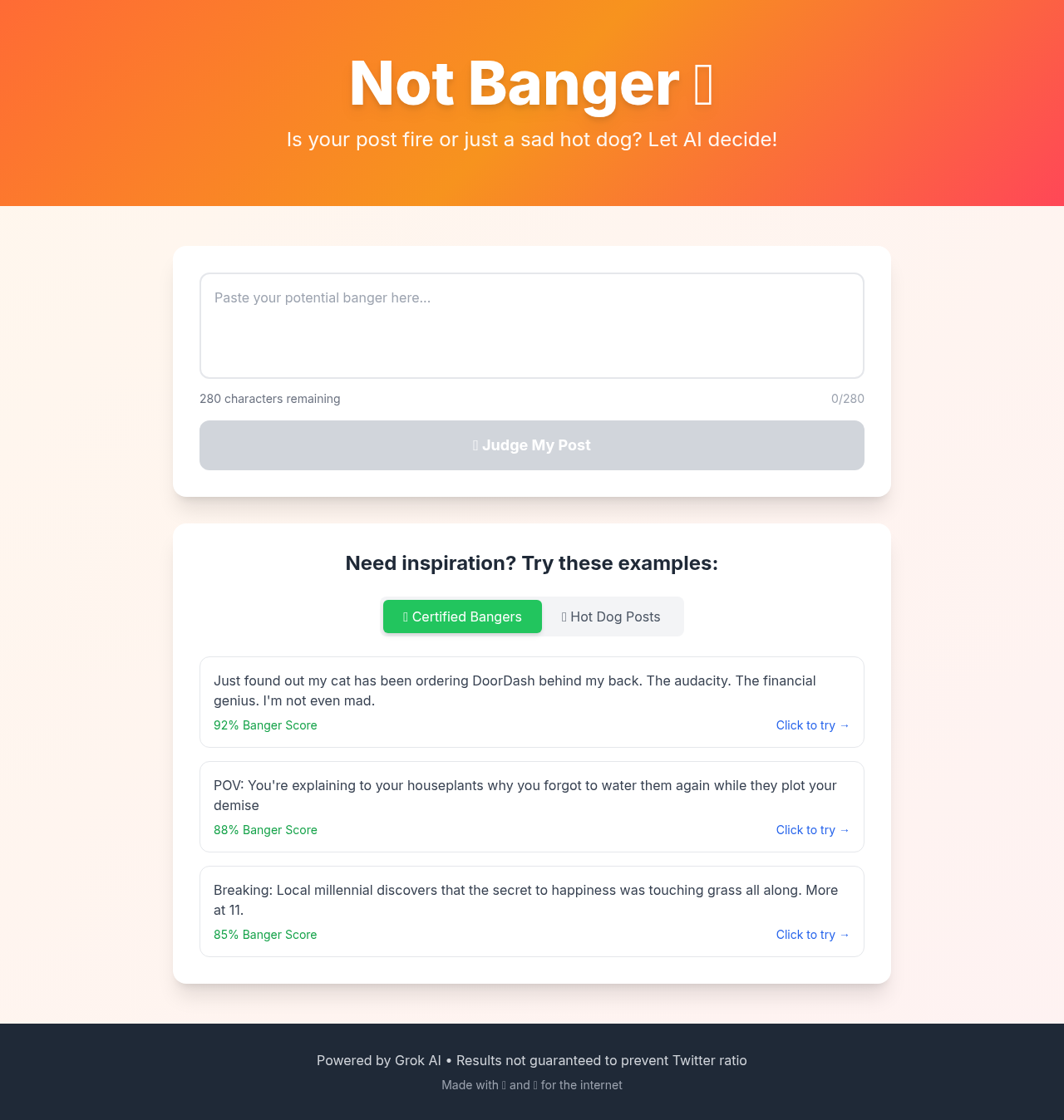 notbanger app