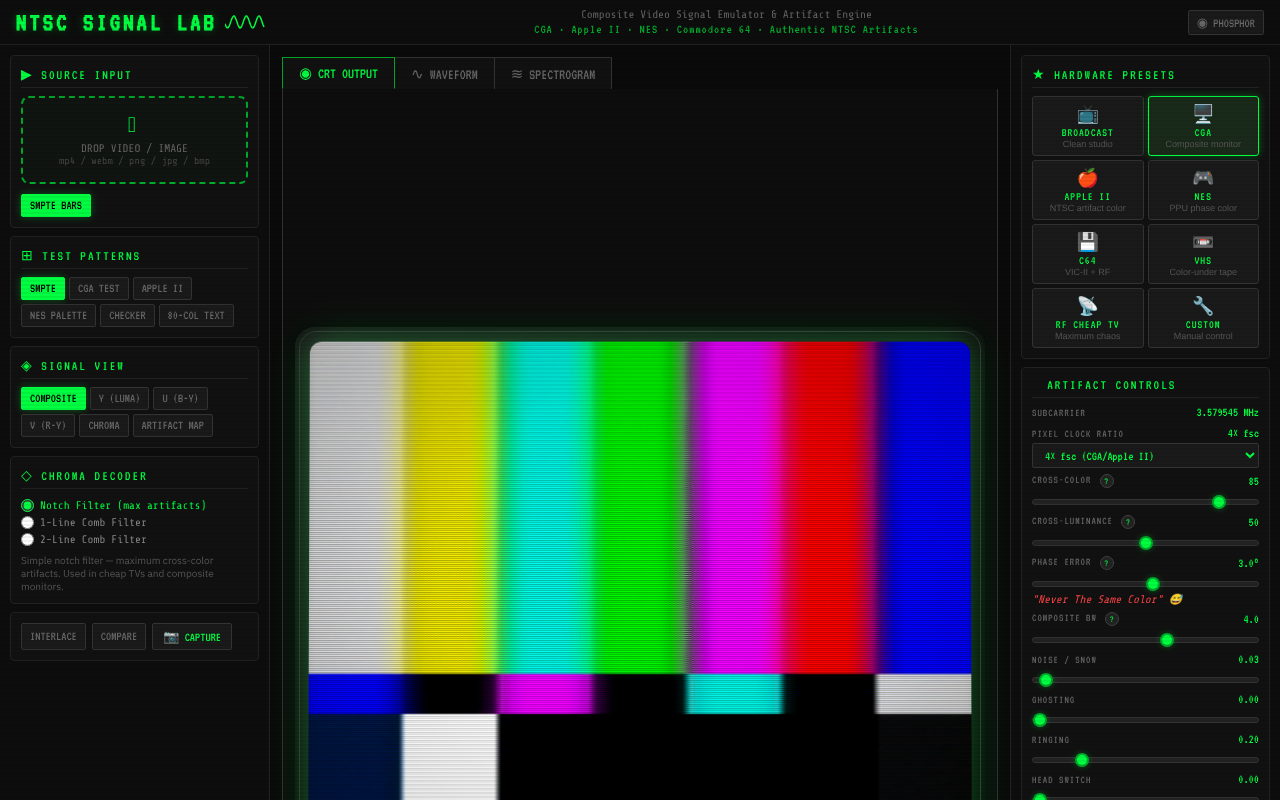 ntsc-artifact-lab app