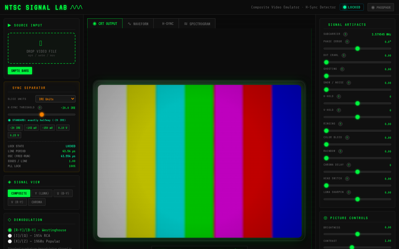 NTSC Signal Lab screenshot