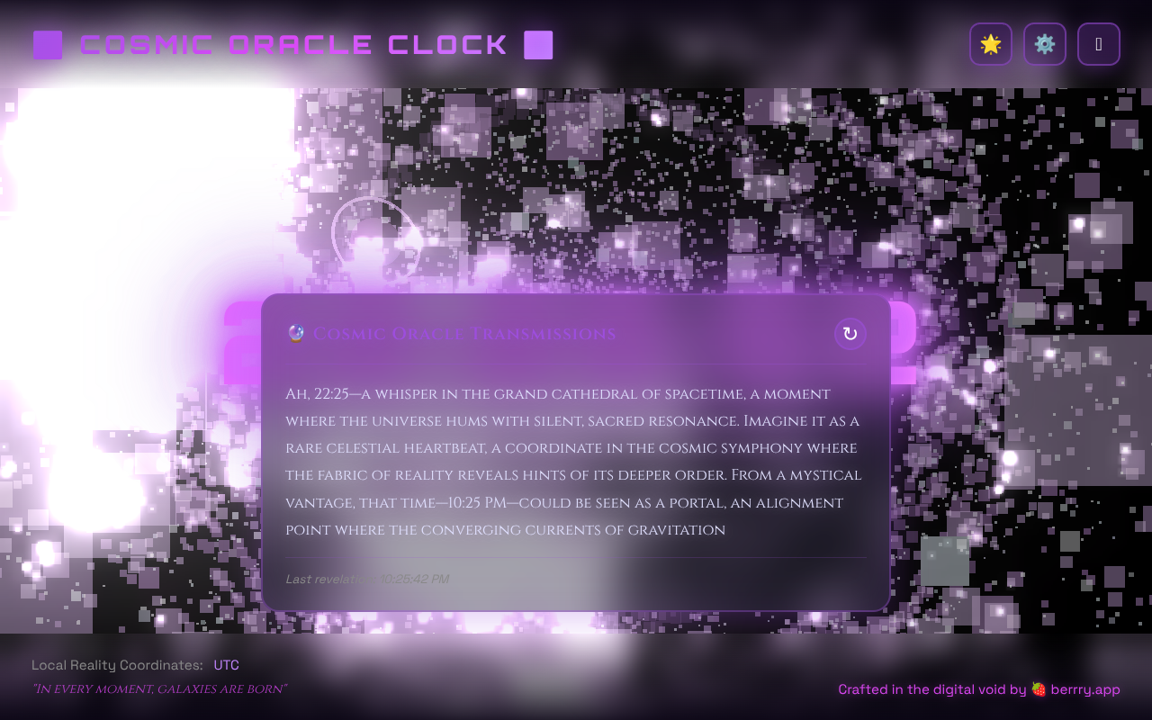 numinousclock app