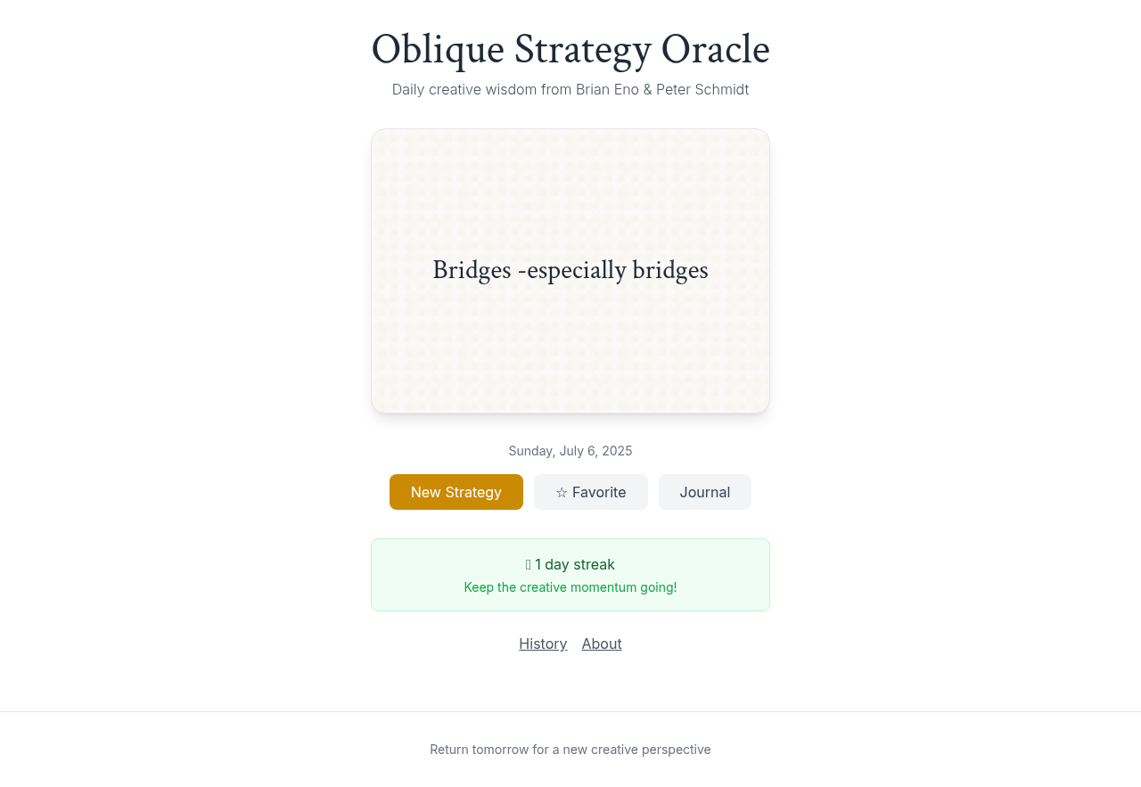 obliqueoracle app