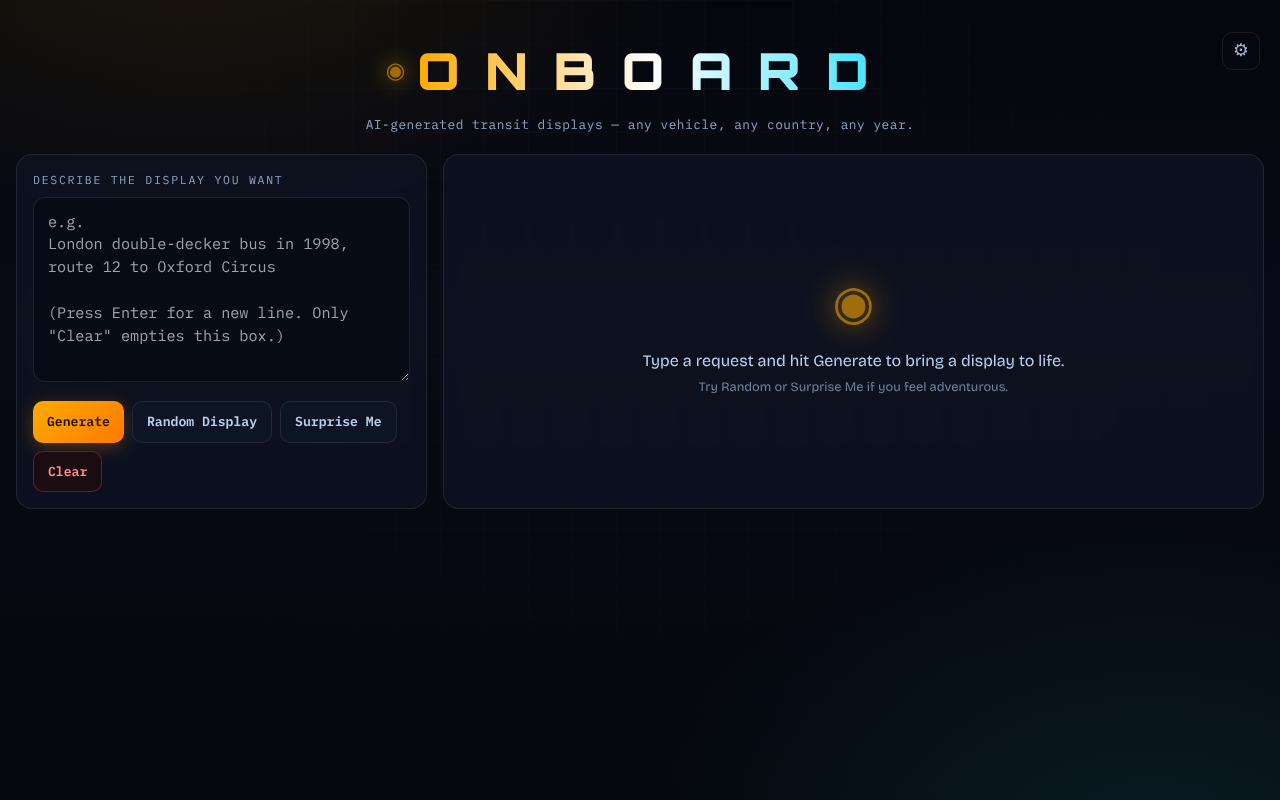 onboard-transit-display app