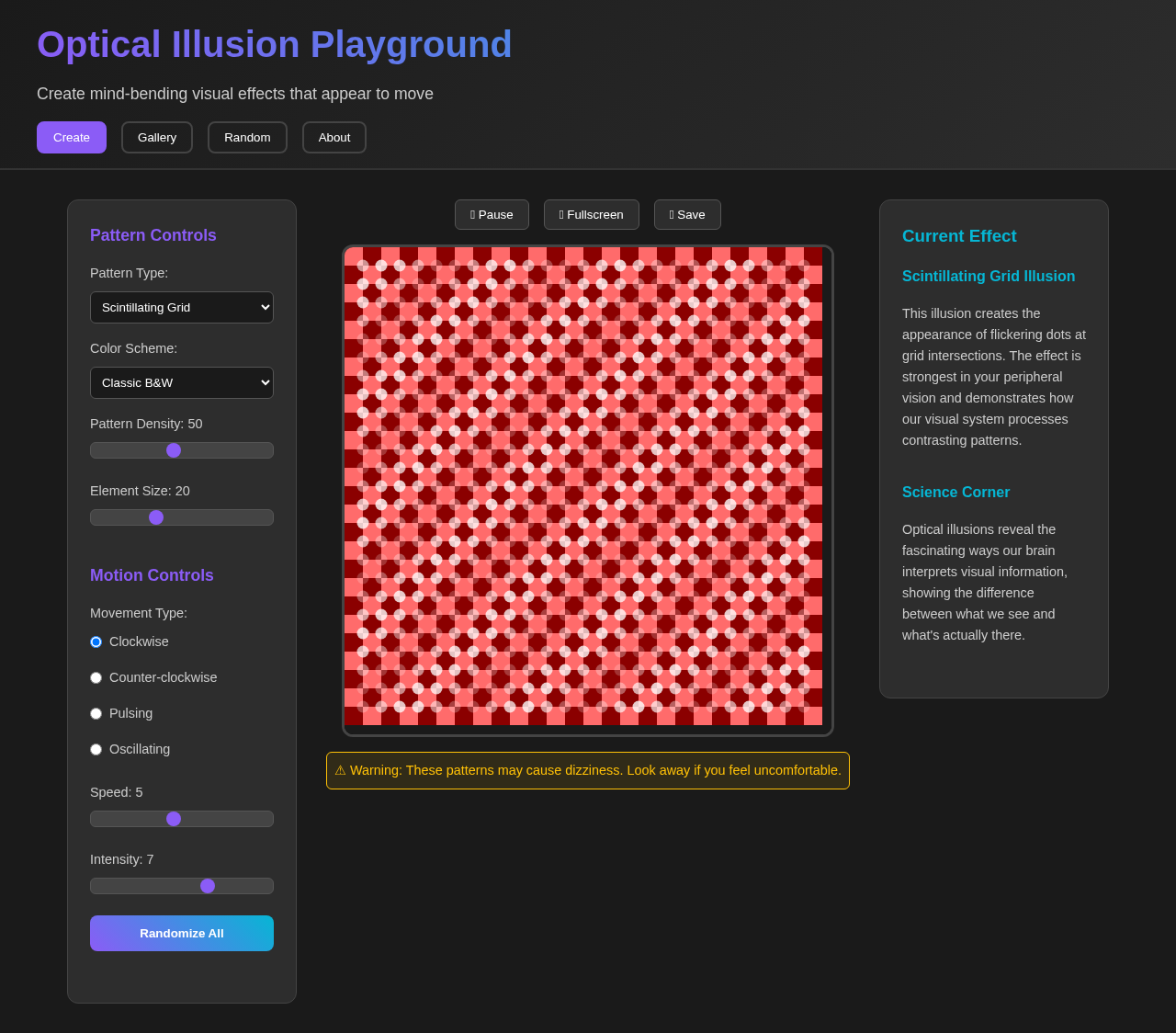 opticalillusion app