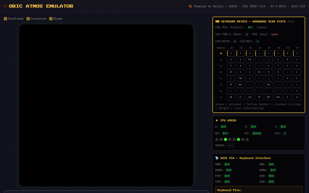 Oric Atmos Emulator screenshot
