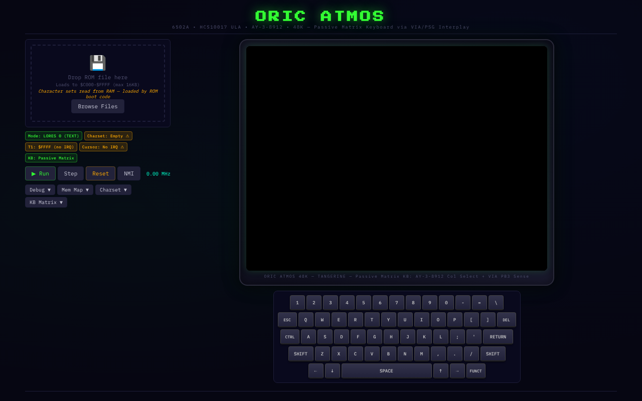 Oric Atmos Emulator screenshot