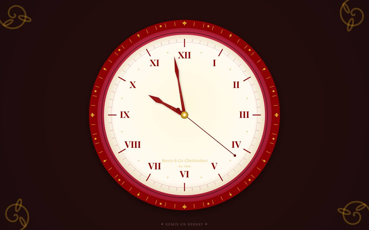 ornate-timepiece app