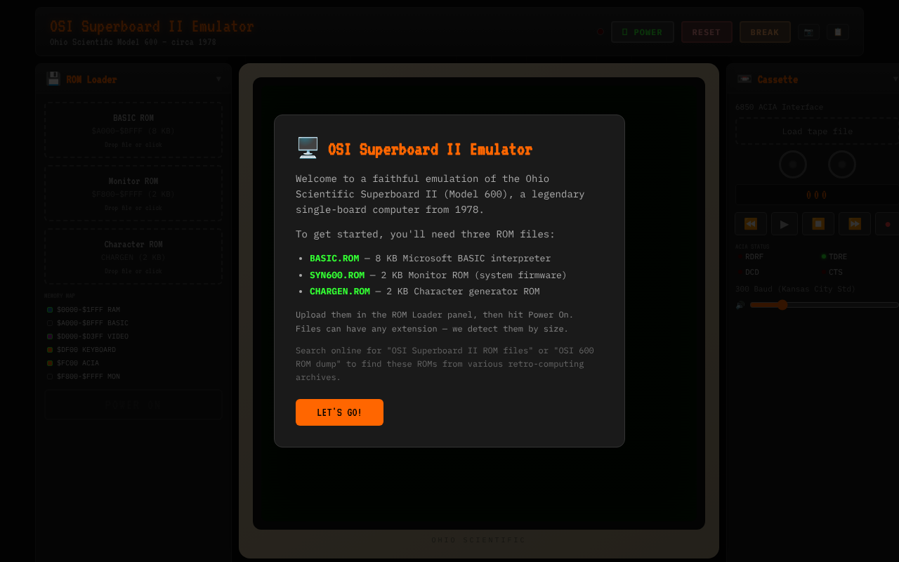 Superboard II Emulator screenshot