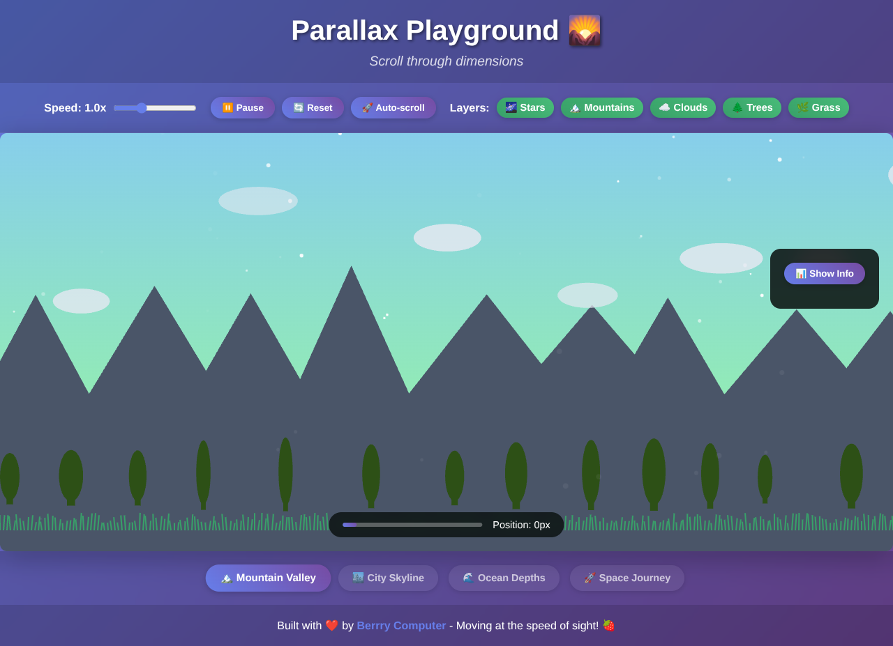 parallax-playground app