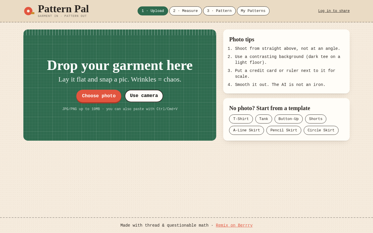 pattern-pal-upload app