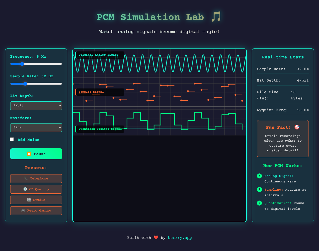 pcmsim app