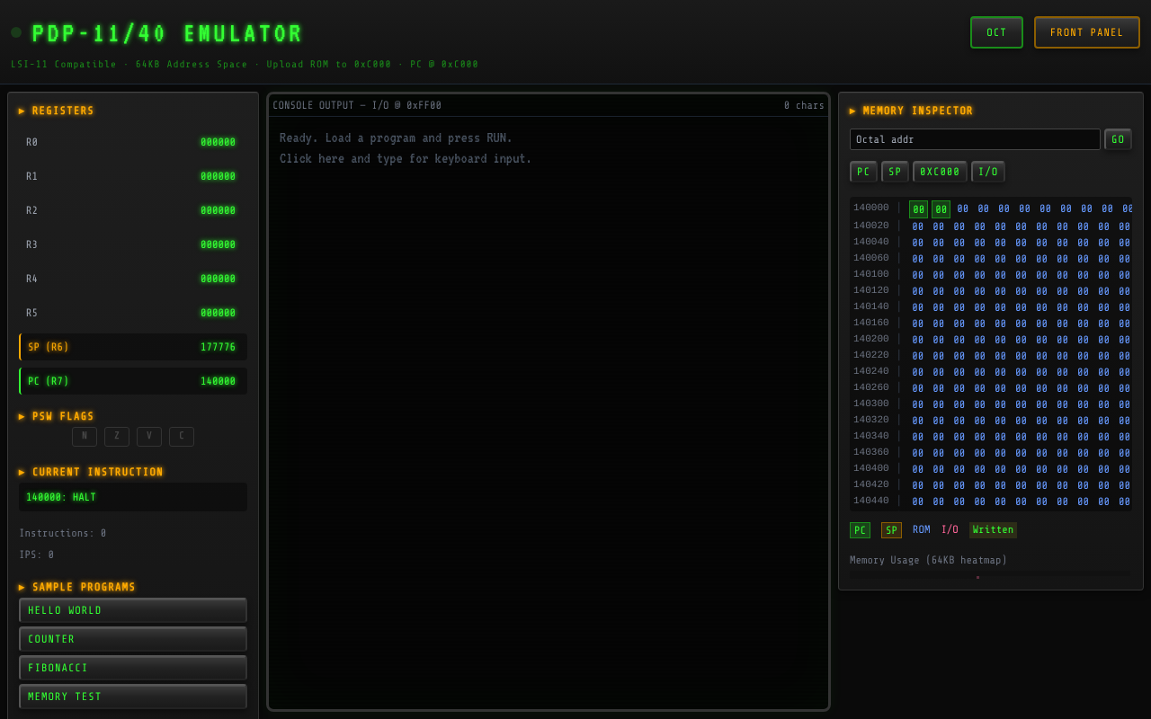 pdp11-emulator app