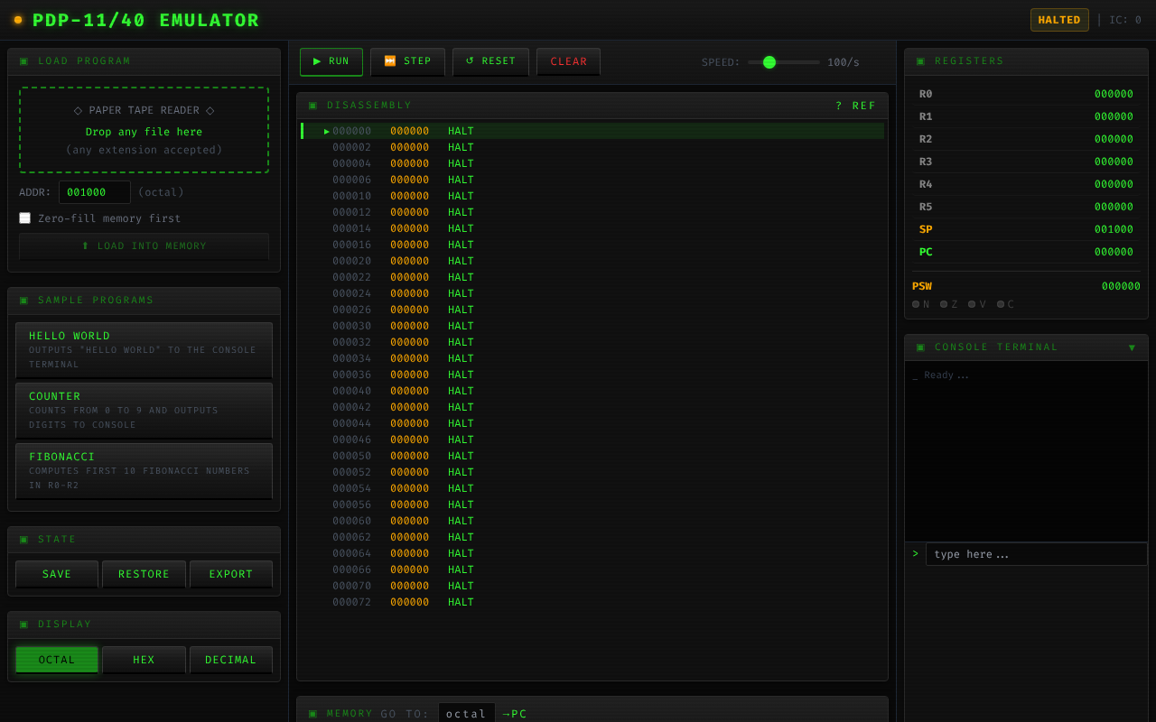 pdp11emu app