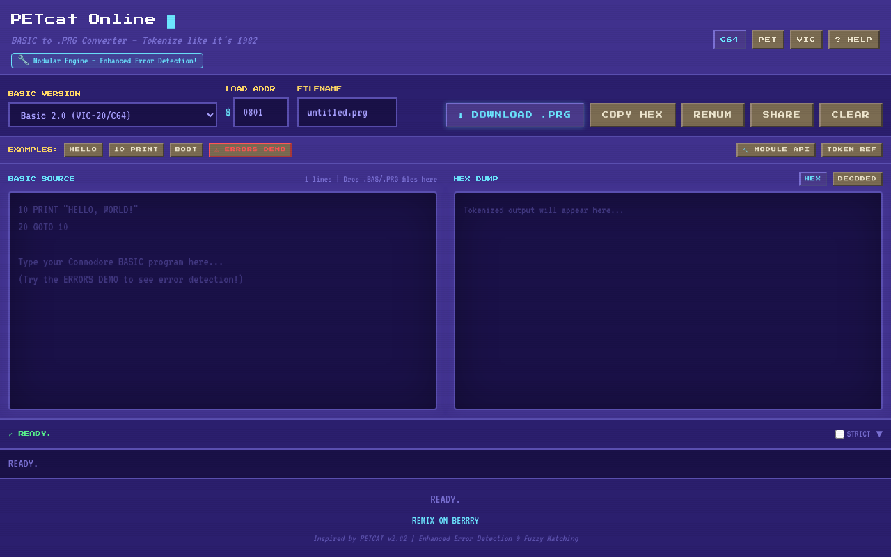 PETcat Online screenshot