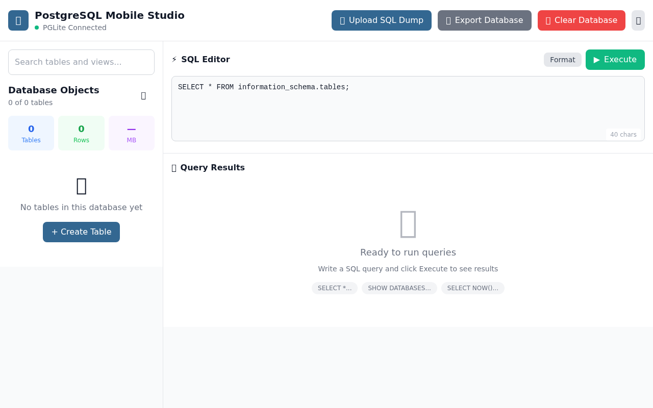 pglite-studio app