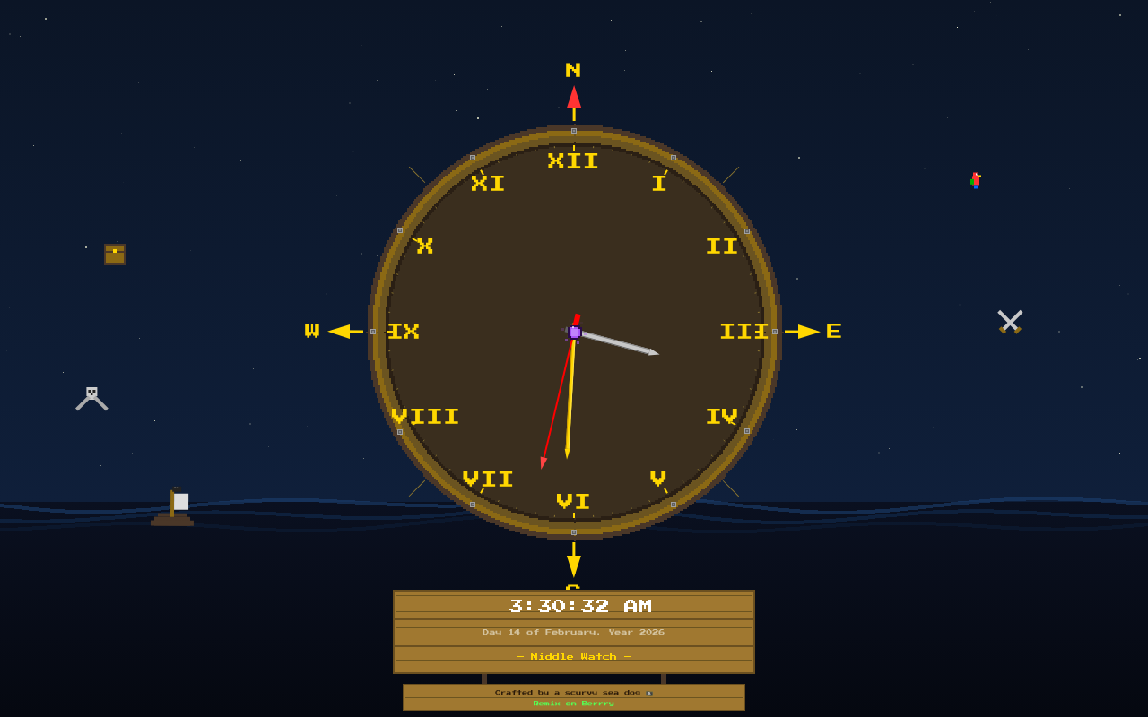 pirate-clock app