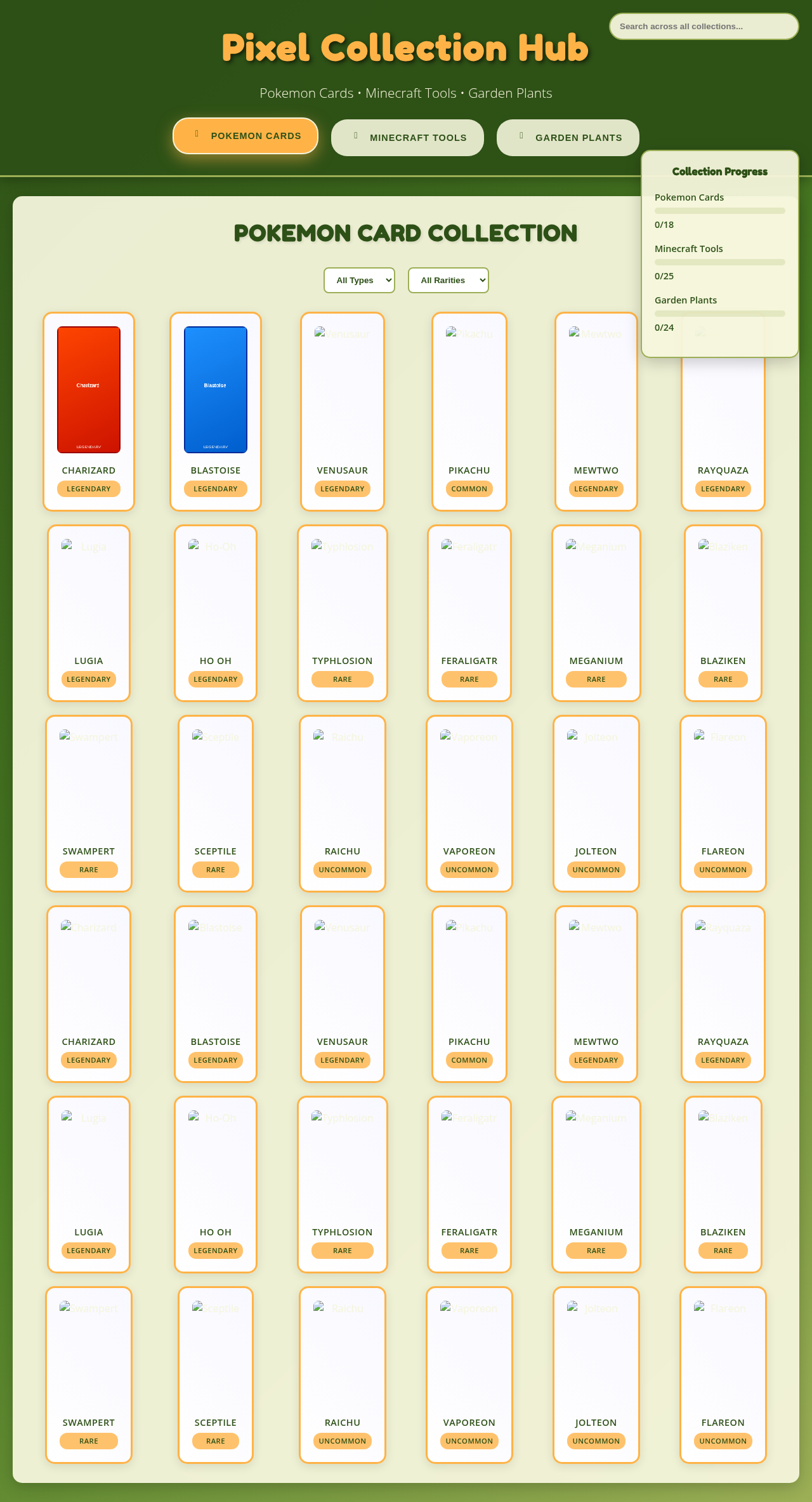 Pixel Collection Hub screenshot