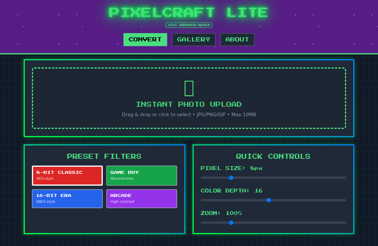 pixelcraft-lite app