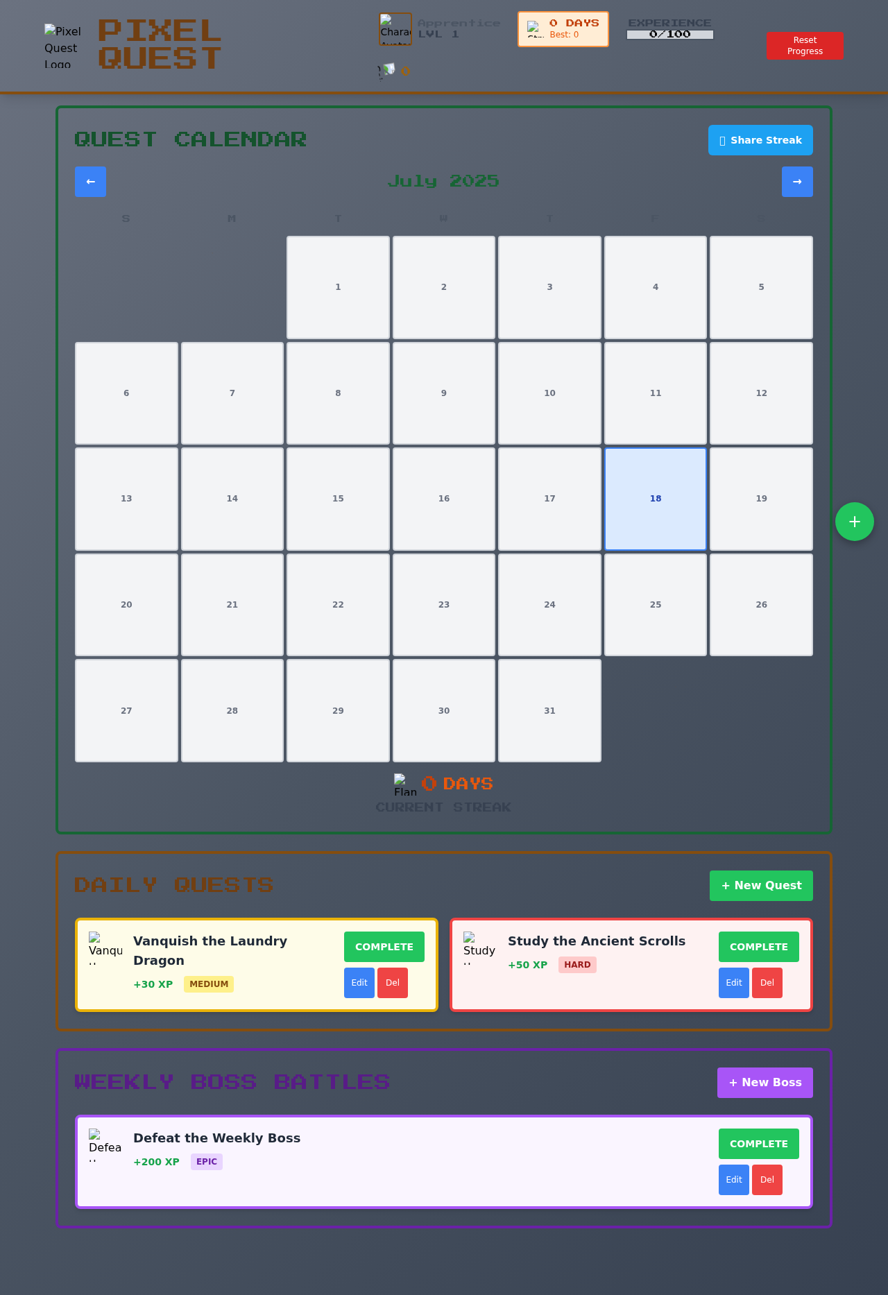 pixelstreaks app