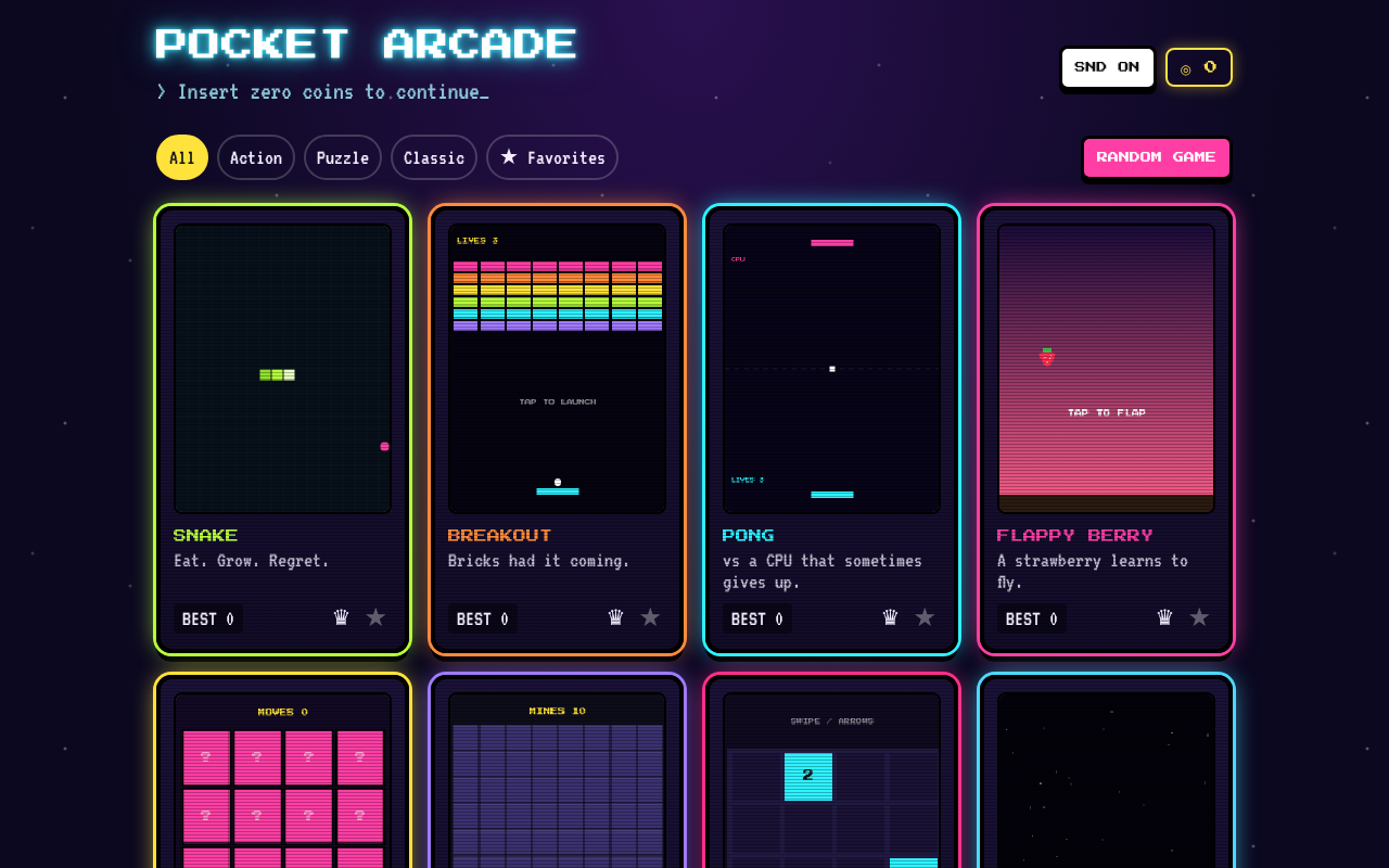 pocket-arcade-tap app