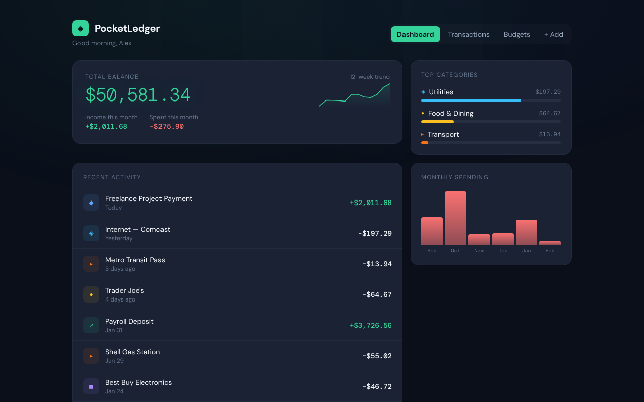 pocketledger app