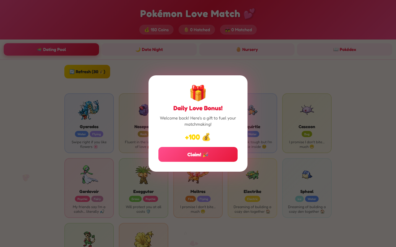 pokemonlovematch app