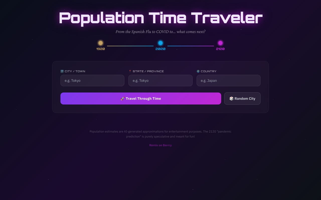 populationtimetraveler app