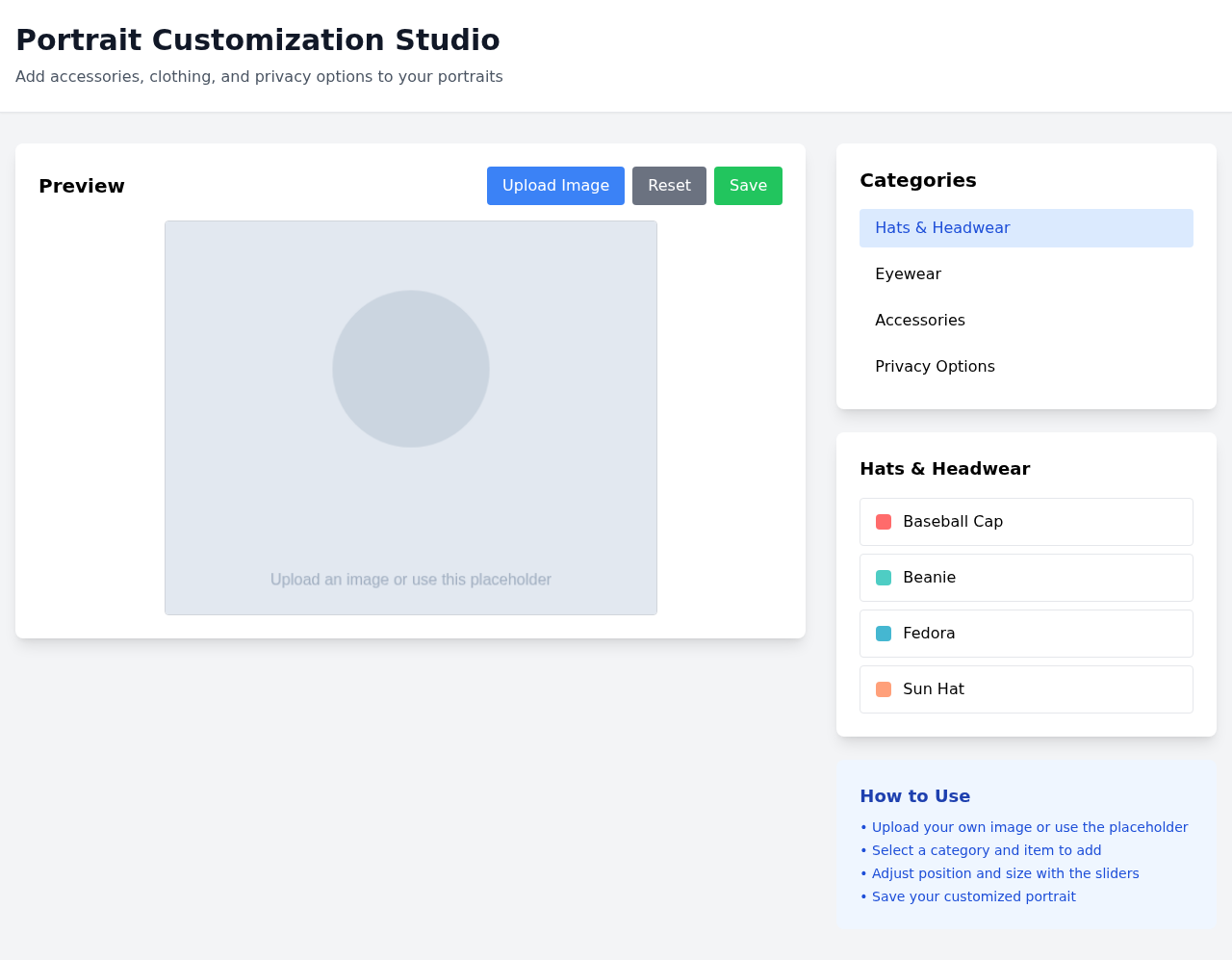 Portraitcustom screenshot