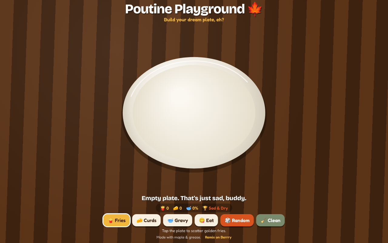 poutine-playground-delightful app