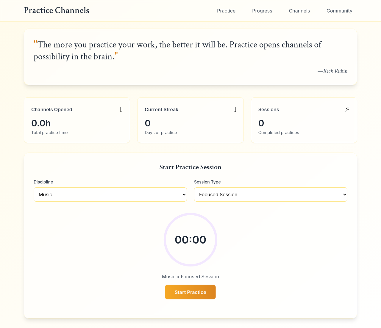 practicechannels app
