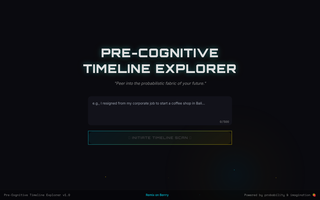 precog-timeline app