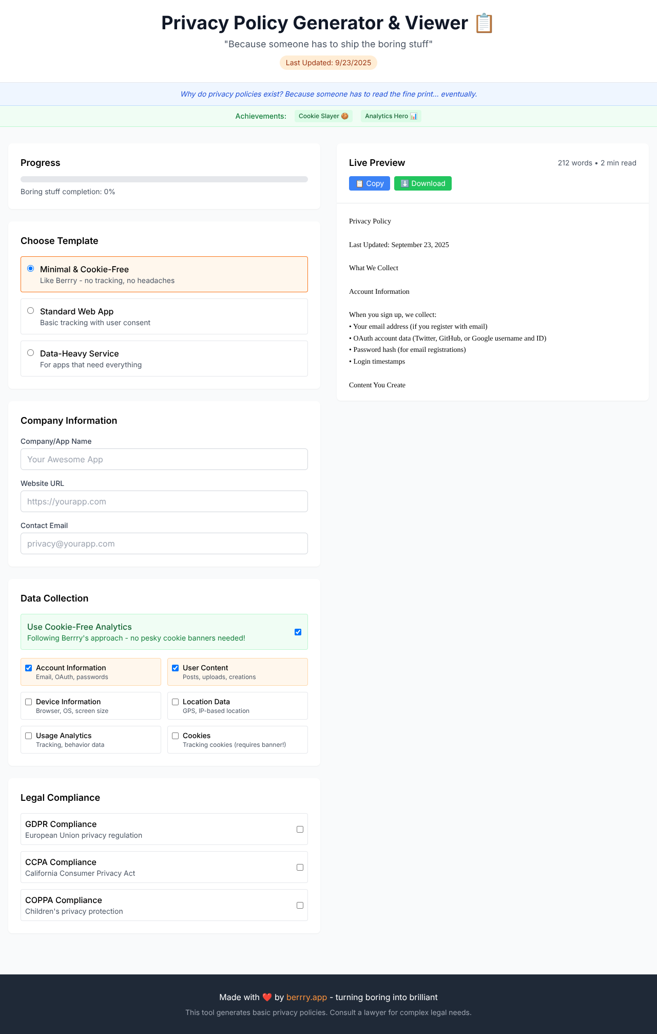 privacypolicy app